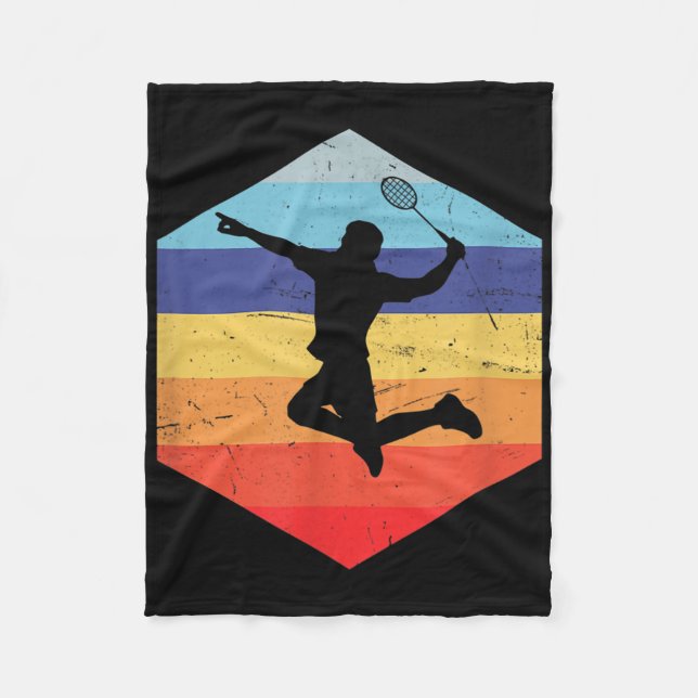 Squash Mens Badminton Player  Fleece Blanket (Front)