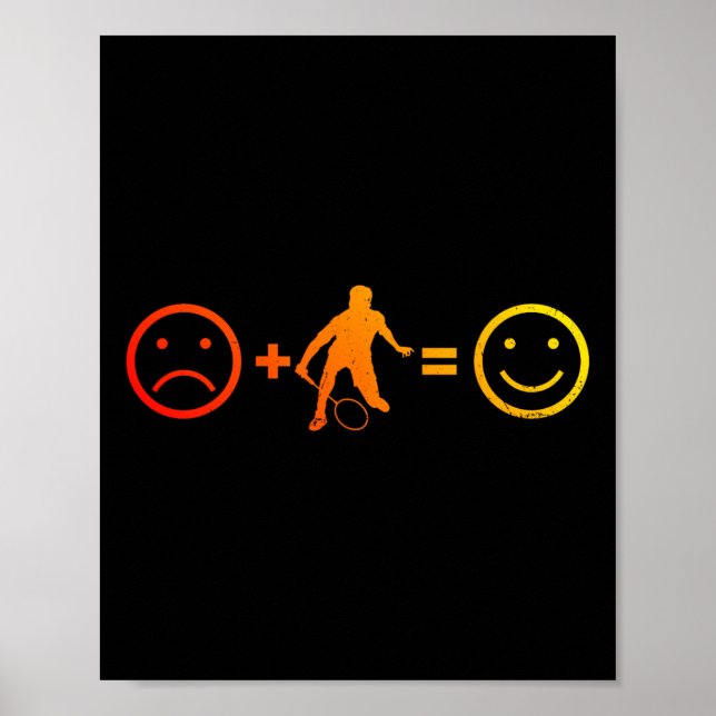 Squash Men's Women's Badminton Player  Poster (Front)