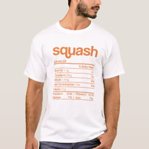 Squash Nutrition Fact Funny Thanksgiving Christmas T-Shirt
