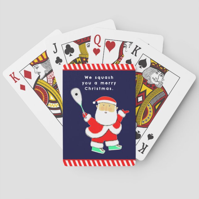 Squash Player Christmas Playing Cards (Back)