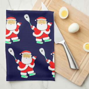 Squash Player Christmas Tea Towel