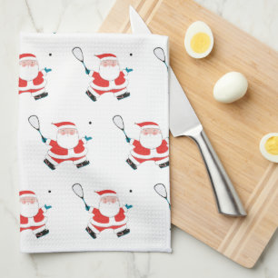 Squash Player Christmas Towel