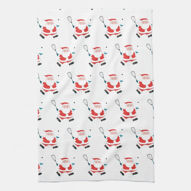 Squash Player Christmas Towel (Vertical)