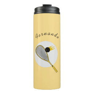 Squash Player Coach Racketball Custom Name Sport   Thermal Tumbler