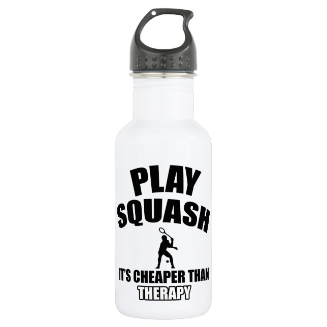 Squash player designs 532 ml water bottle (Front)