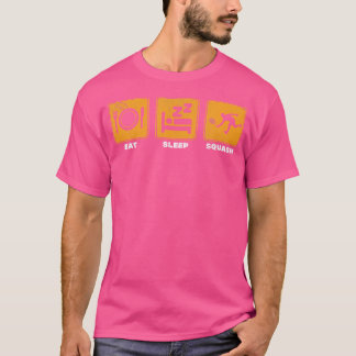 Squash Player Eat Sleep Squash Racquet Ball Sport T-Shirt