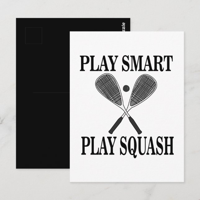 Squash Player Fan Sports Postcard (Front/Back)