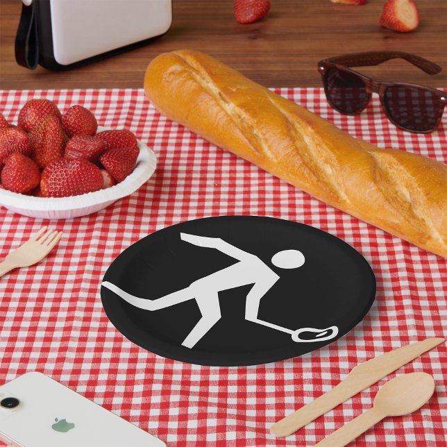 Squash Player Icon Paper Plate (Creator Uploaded)