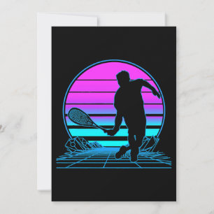 Squash Player Retro Squash Lover Invitation