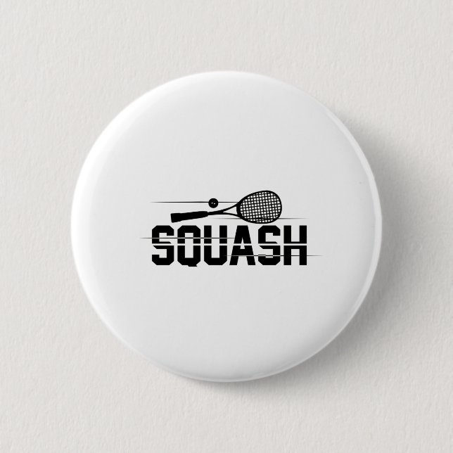 Squash Player | Sports Squash Racket Gift Idea 6 Cm Round Badge (Front)