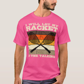 Squash Retro Vintage Racket Rubber Ball Sport Racq T-Shirt