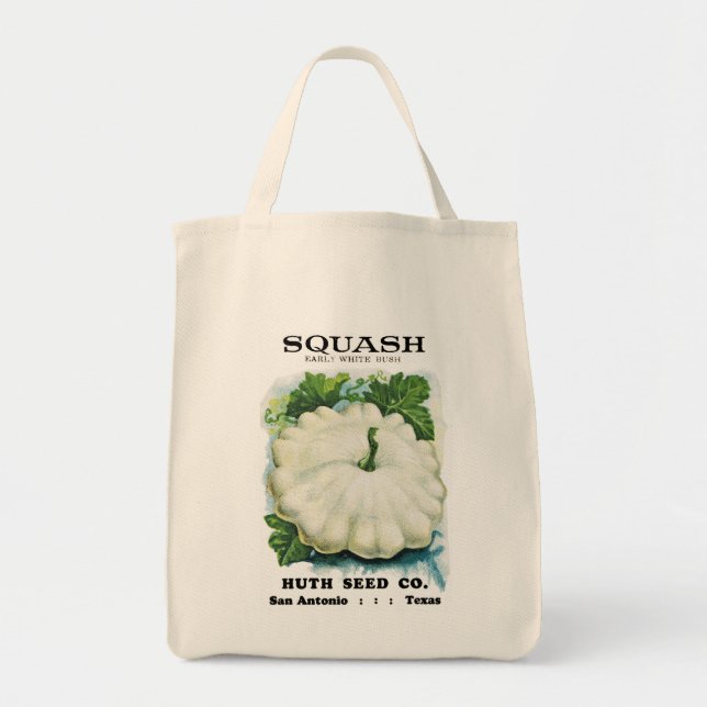 Squash Seed Packet Label Tote Bag (Front)