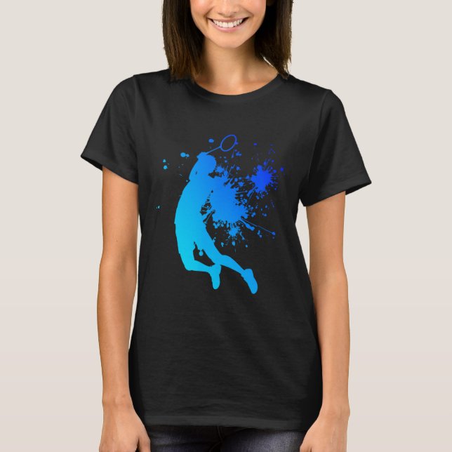 Squash Shuttle Womens Badminton Men  T-Shirt (Front)