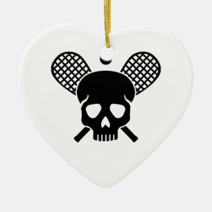 Squash skull ceramic tree decoration
