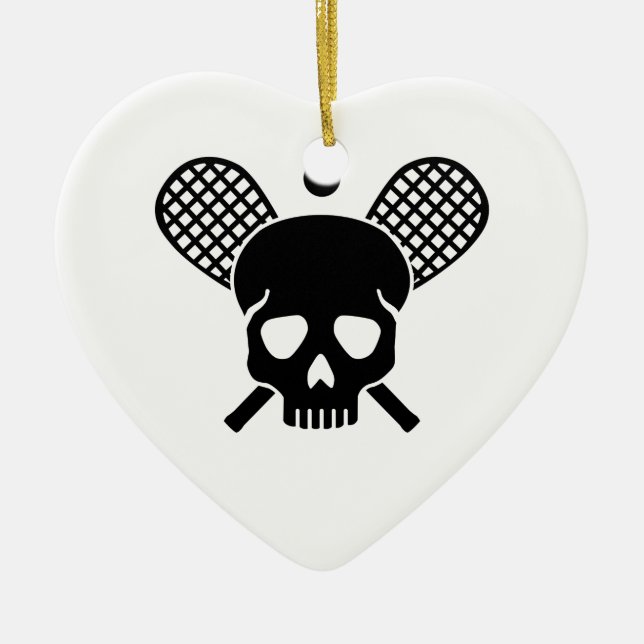 Squash skull ceramic tree decoration (Front)