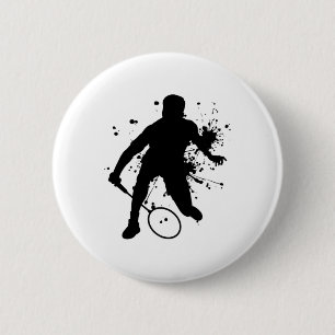 Squash Women's Badminton Player For Men 6 Cm Round Badge