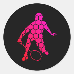 Squash Womens Mens Badminton Shuttle  Classic Round Sticker