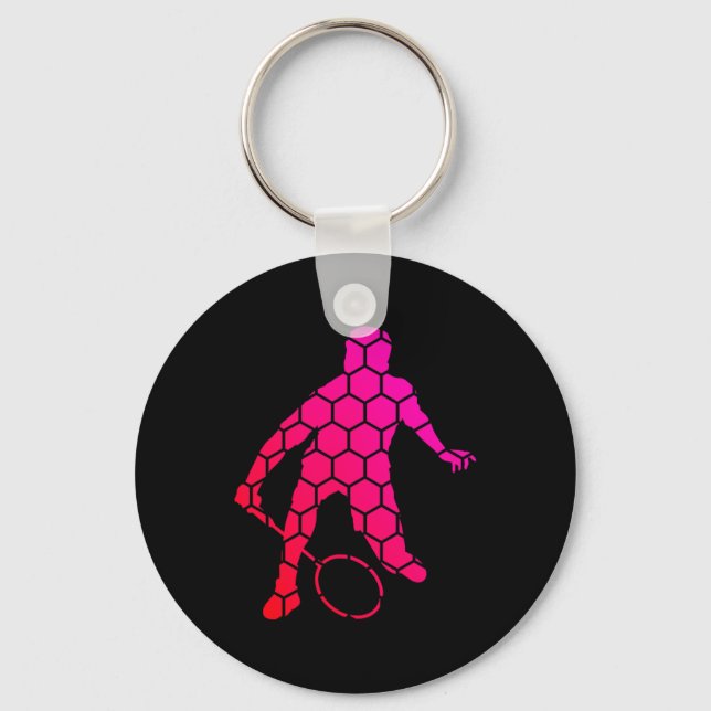 Squash Womens Mens Badminton Shuttle  Key Ring (Front)