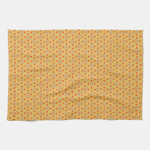 Squashed Diamond Quatrafoil pattern kitchen towel