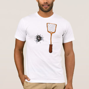 Squashed Fly and Fly Swatter Dead Bug Humour T-Shirt