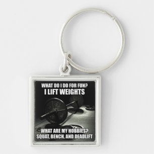 Squat, Bench, Deadlift - Powerlifting Motivational Key Ring