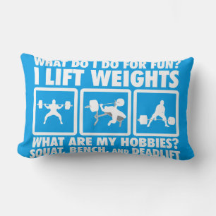 Squat, Bench, Deadlift - Powerlifting Motivational Lumbar Cushion