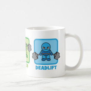 Squat, Bench Press, Deadlift - Kawaii Powerlifter Coffee Mug