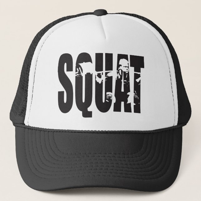 Squat - Gym Motivation Trucker Hat (Front)