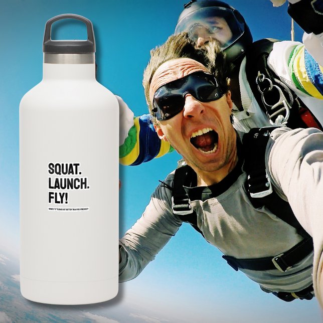 SQUAT. LAUNCH. FLY! Bold Motivational Minimalist (Creator Uploaded)