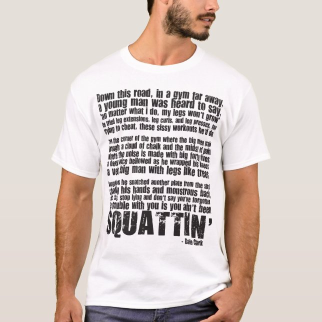 Squat Poem Shirt - Light Shirt (Front)