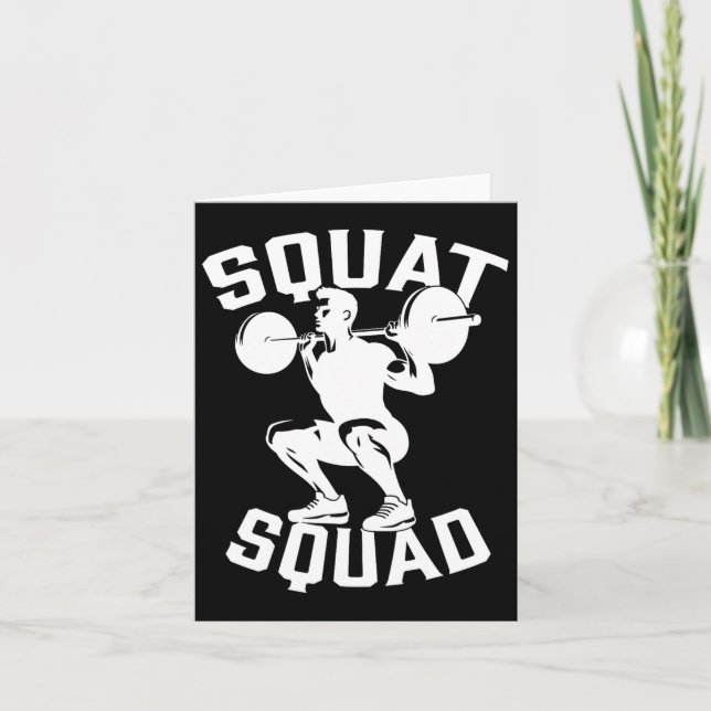 Squat Squad Workout Partner Trainer Coach Bodybuil Card (Front)