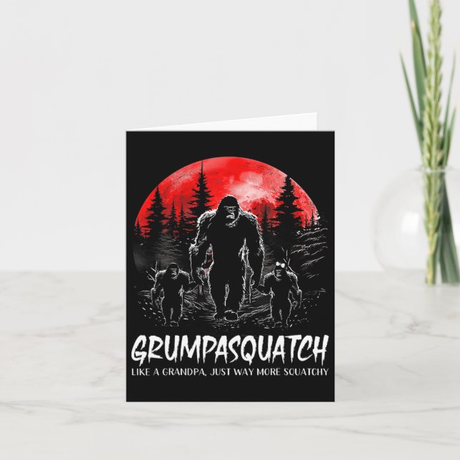 Squatch Funny Bigfoot Dad Sasquatch Yeti Fathers D Card (Front)