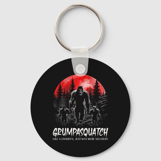 Squatch Funny Bigfoot Dad Sasquatch Yeti Fathers D Key Ring (Front)