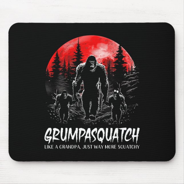Squatch Funny Bigfoot Dad Sasquatch Yeti Fathers D Mouse Pad (Front)
