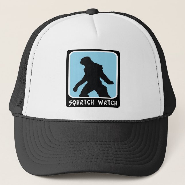 Squatch Watch - Sasquatch BigFoot Hunter Trucker Hat (Front)
