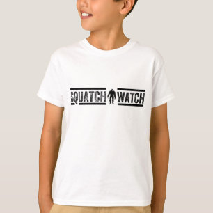 Squatch Watch - Skinny Bigfoot Hunter Design T-Shirt