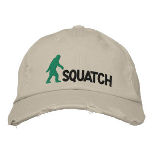 squatch with large bigfoot logo embroidered hat