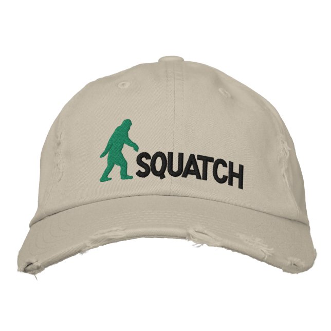 squatch with large bigfoot logo embroidered hat (Front)