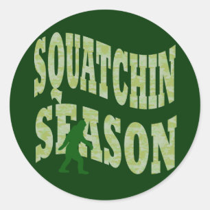 Squatchin Season Classic Round Sticker