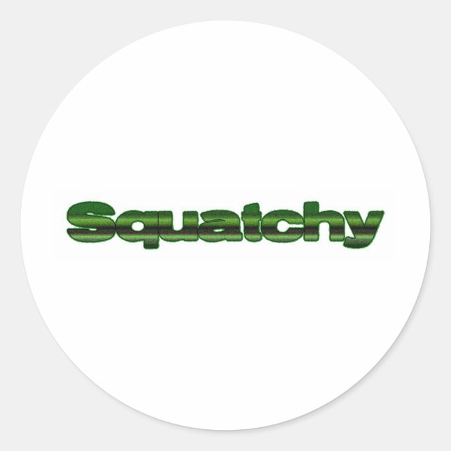 squatchy classic round sticker (Front)