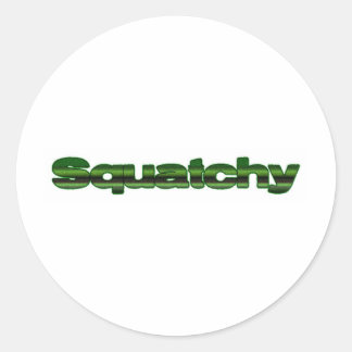 squatchy classic round sticker