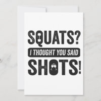 Squats I Thoughts You Said Shots Funny Fitness