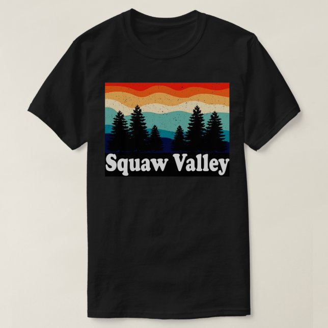 Squaw Valley California Retro T-Shirt (Design Front)