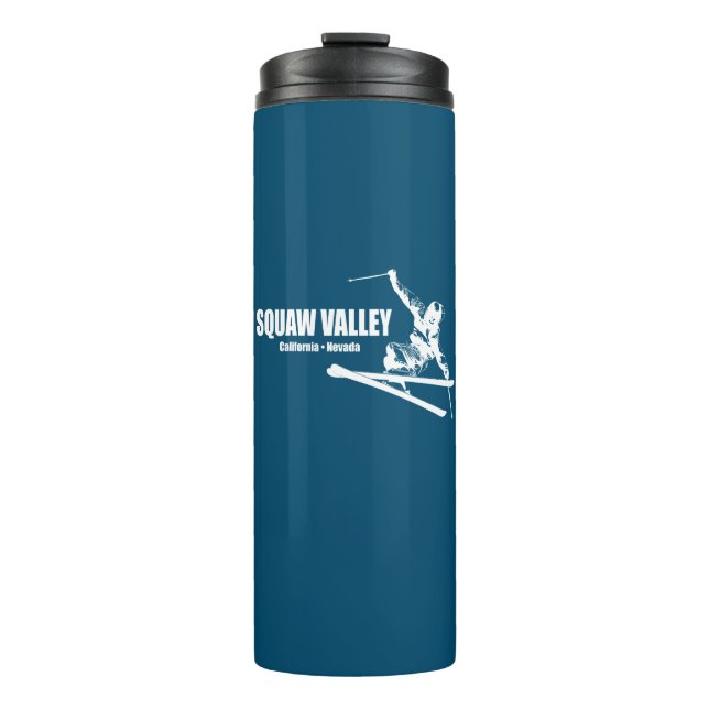 Squaw Valley Ski Resort Skier Thermal Tumbler (Front)