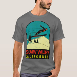 Squaw Valley Skiing California Vintage Travel Deca T-Shirt