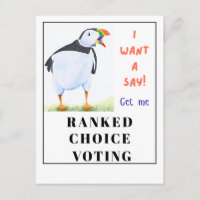Squawking puffin wants a Say in voting.