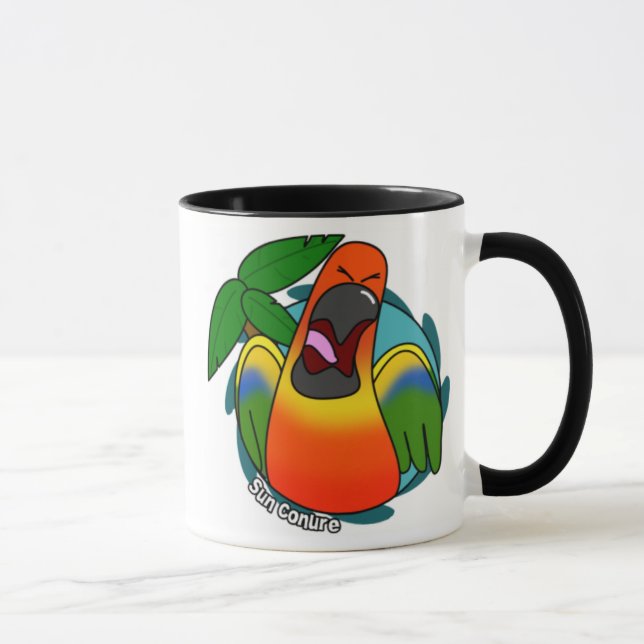 Squawking Sun Conure Mug (Right)