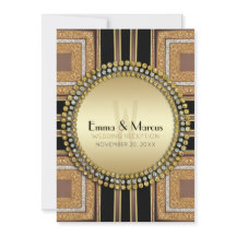 Squazi Art Deco Gold Black Wedding Reception