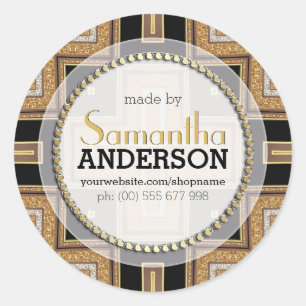 Squazo ArtDeco Gold Black Made By Labels Stickers