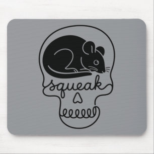 Squeak Rat Y Cute Mouse Skull Spooky Goth Pad